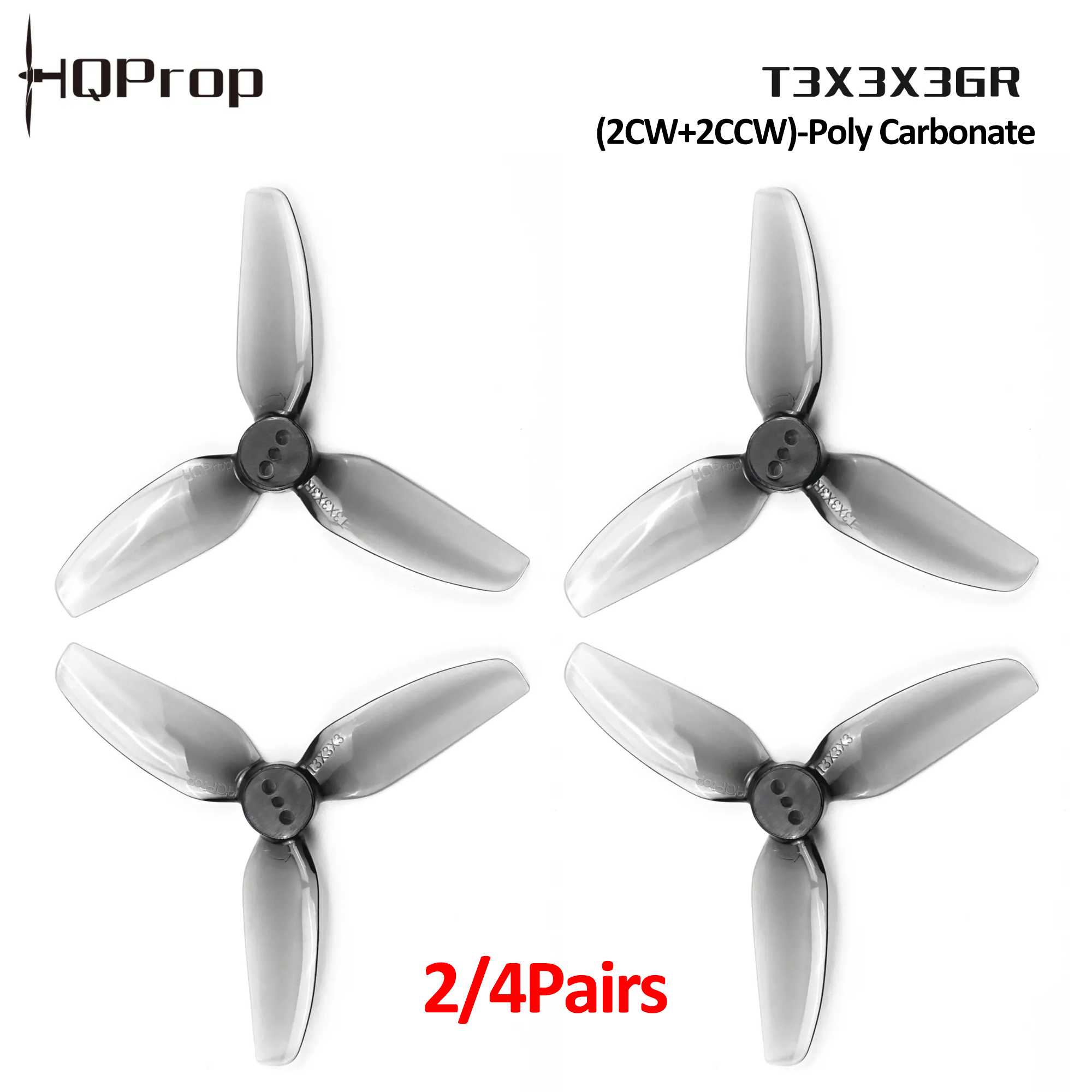 2/4 Pairs HQProp T3X3X3GR Prop - đánh giá và giá Rc Helicopter Blade